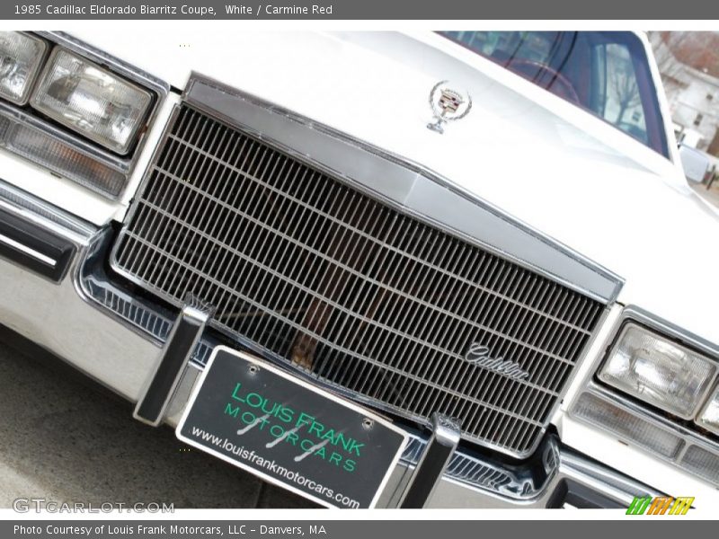 White / Carmine Red 1985 Cadillac Eldorado Biarritz Coupe