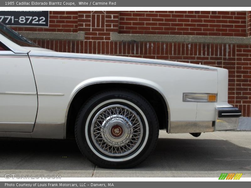White / Carmine Red 1985 Cadillac Eldorado Biarritz Coupe