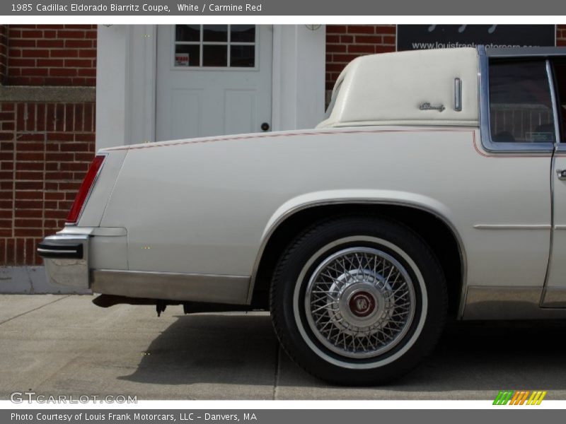 White / Carmine Red 1985 Cadillac Eldorado Biarritz Coupe