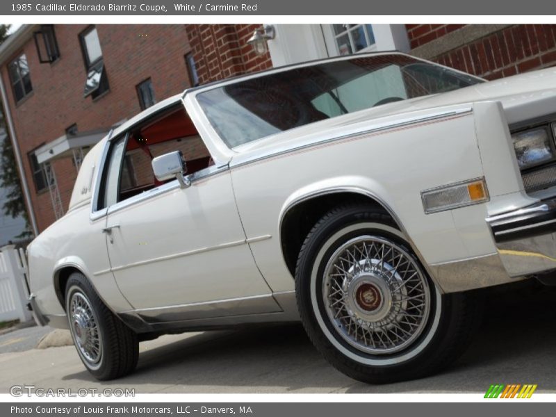 White / Carmine Red 1985 Cadillac Eldorado Biarritz Coupe
