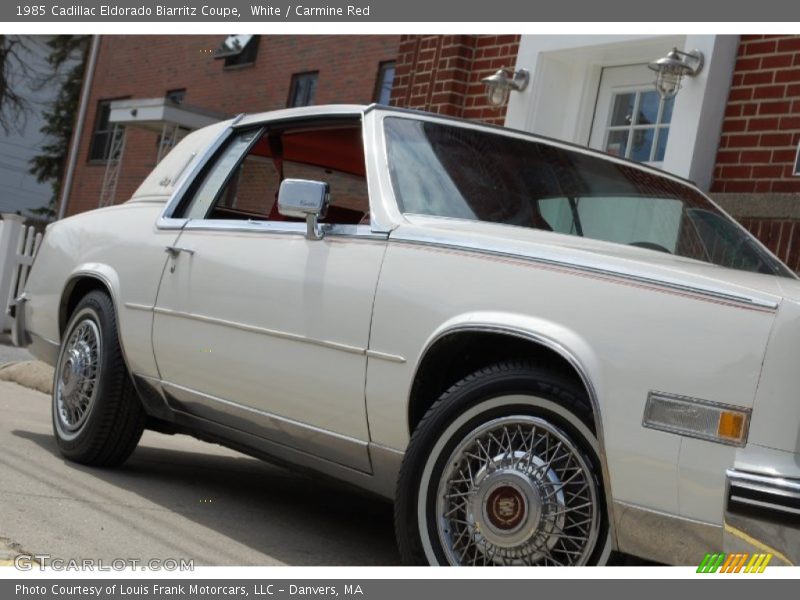 White / Carmine Red 1985 Cadillac Eldorado Biarritz Coupe