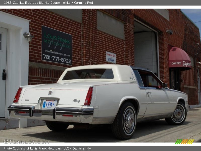 White / Carmine Red 1985 Cadillac Eldorado Biarritz Coupe