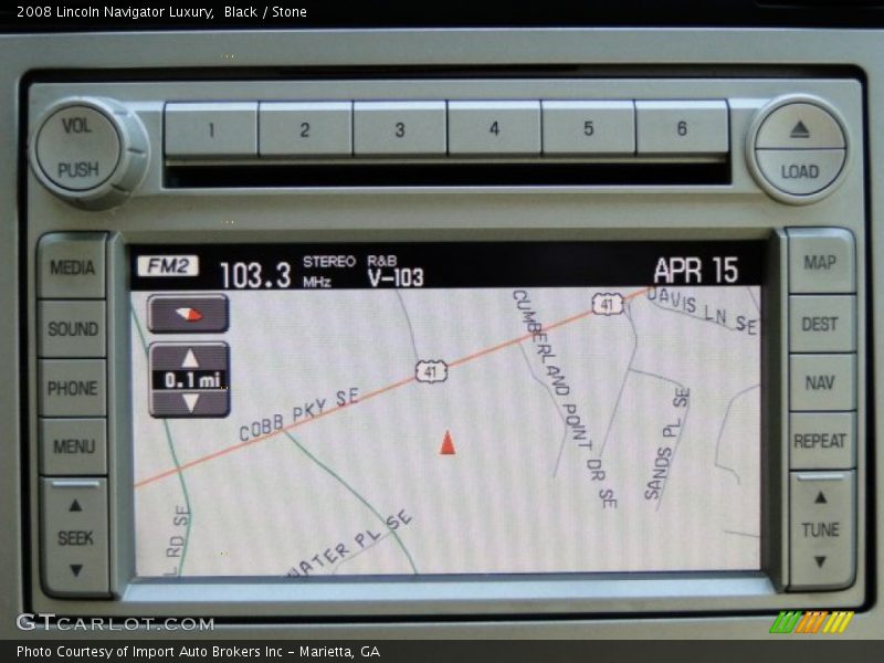 Navigation of 2008 Navigator Luxury