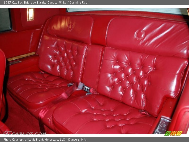 White / Carmine Red 1985 Cadillac Eldorado Biarritz Coupe