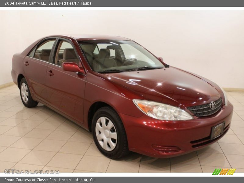 Salsa Red Pearl / Taupe 2004 Toyota Camry LE