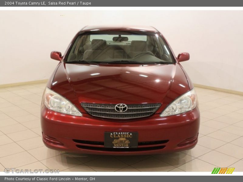 Salsa Red Pearl / Taupe 2004 Toyota Camry LE