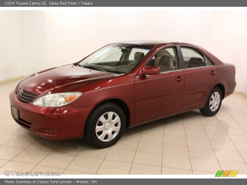 Salsa Red Pearl / Taupe 2004 Toyota Camry LE