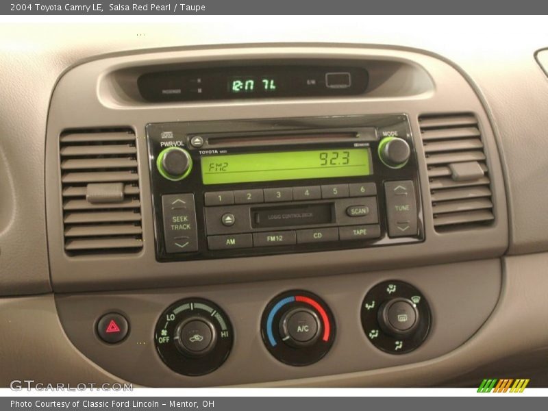 Salsa Red Pearl / Taupe 2004 Toyota Camry LE