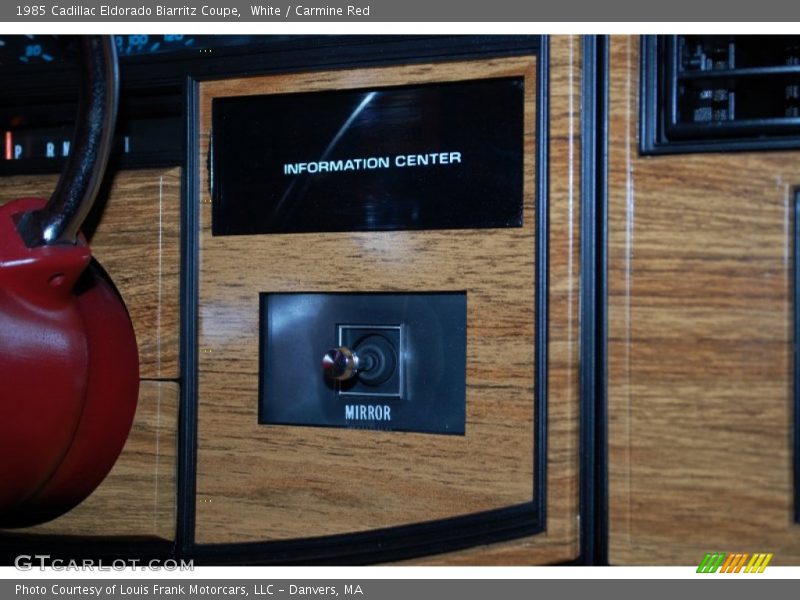 White / Carmine Red 1985 Cadillac Eldorado Biarritz Coupe