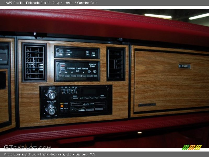 White / Carmine Red 1985 Cadillac Eldorado Biarritz Coupe