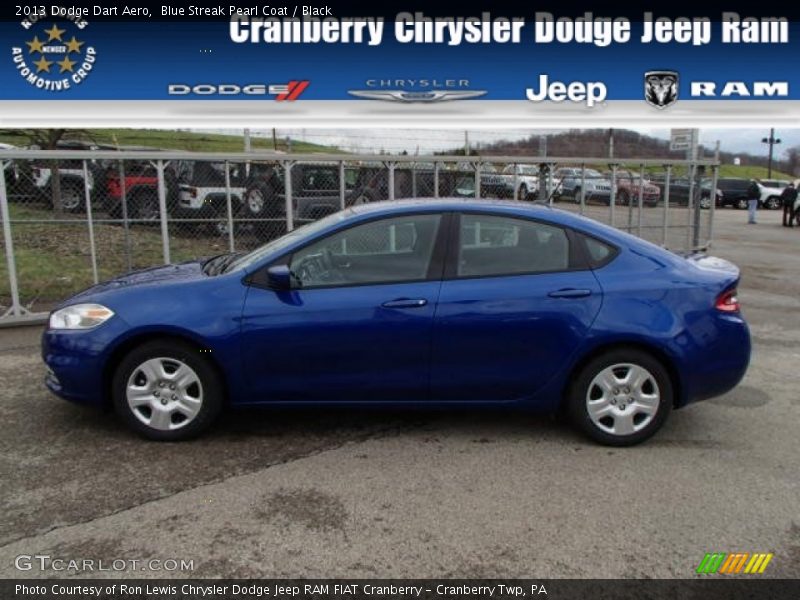 Blue Streak Pearl Coat / Black 2013 Dodge Dart Aero