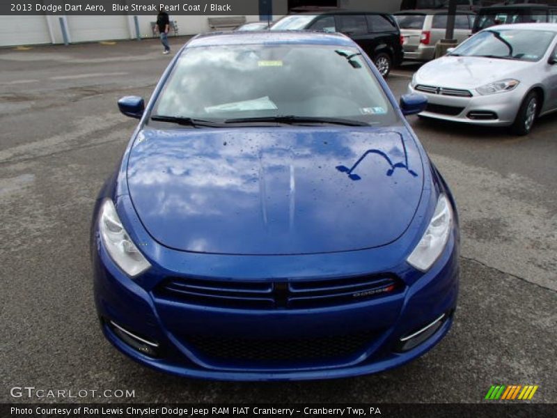 Blue Streak Pearl Coat / Black 2013 Dodge Dart Aero