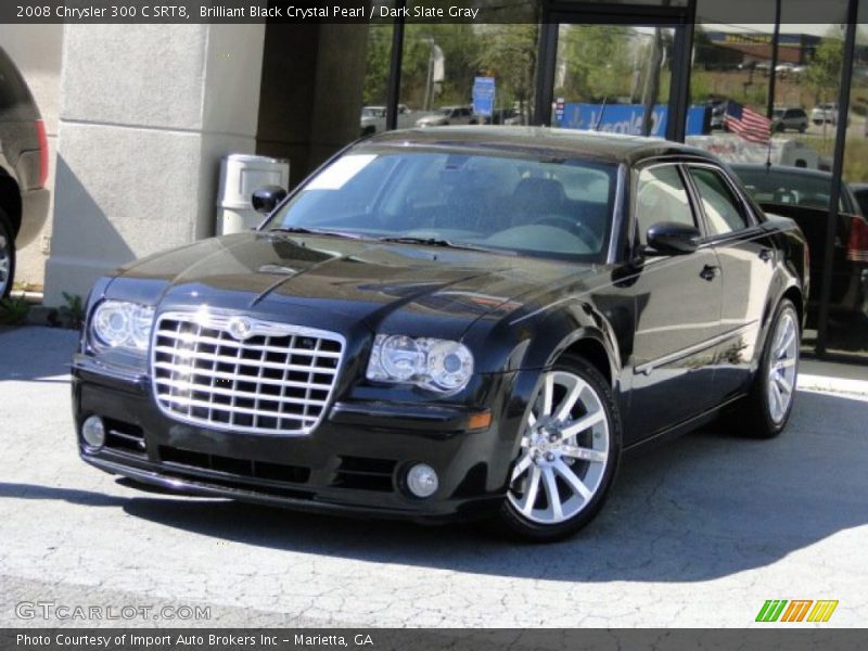 Brilliant Black Crystal Pearl / Dark Slate Gray 2008 Chrysler 300 C SRT8