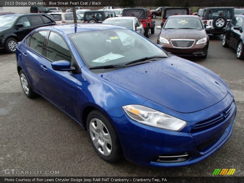 Blue Streak Pearl Coat / Black 2013 Dodge Dart Aero