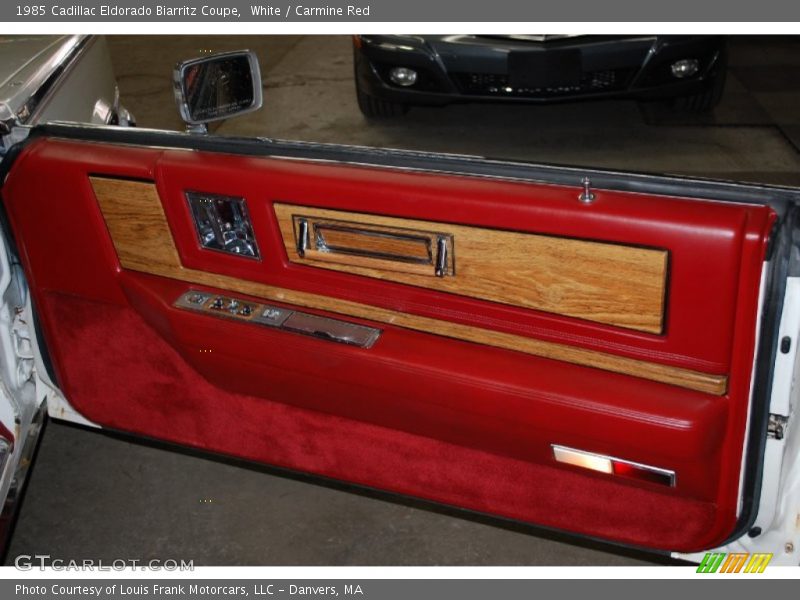 White / Carmine Red 1985 Cadillac Eldorado Biarritz Coupe