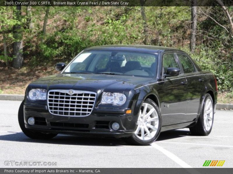 Brilliant Black Crystal Pearl / Dark Slate Gray 2008 Chrysler 300 C SRT8