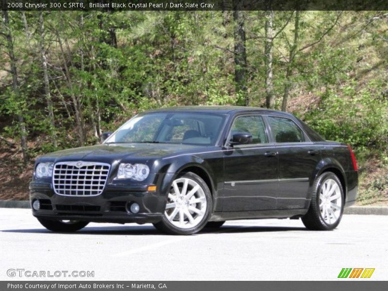 Brilliant Black Crystal Pearl / Dark Slate Gray 2008 Chrysler 300 C SRT8