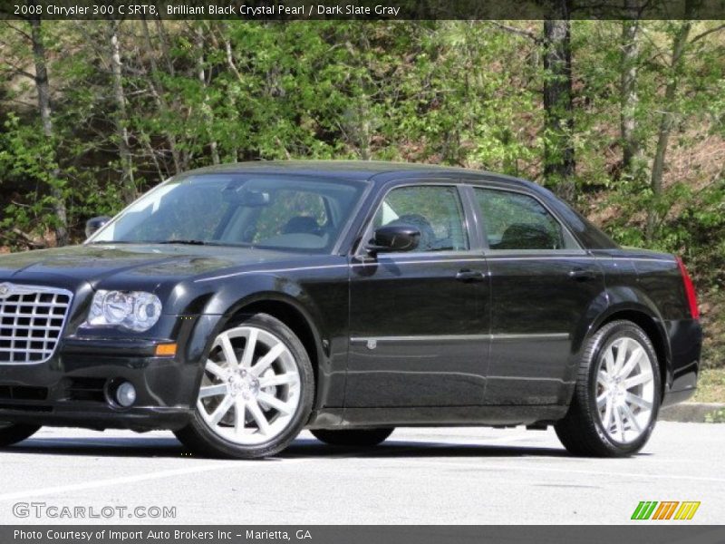 Brilliant Black Crystal Pearl / Dark Slate Gray 2008 Chrysler 300 C SRT8
