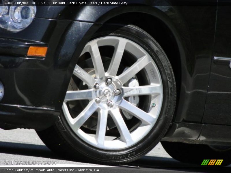 Brilliant Black Crystal Pearl / Dark Slate Gray 2008 Chrysler 300 C SRT8