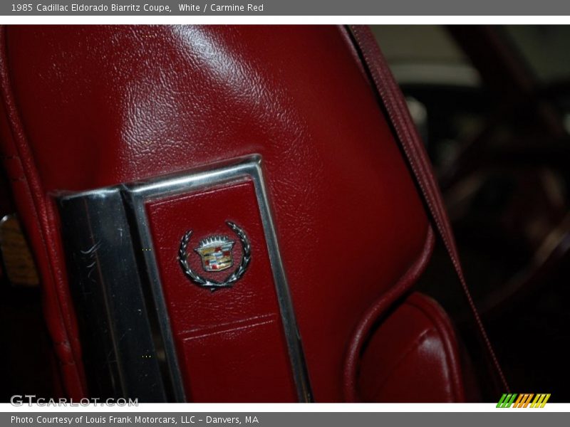 White / Carmine Red 1985 Cadillac Eldorado Biarritz Coupe