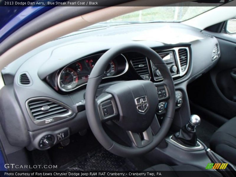 Blue Streak Pearl Coat / Black 2013 Dodge Dart Aero