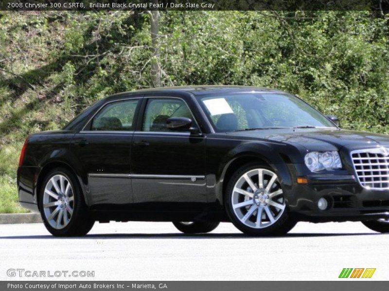 Brilliant Black Crystal Pearl / Dark Slate Gray 2008 Chrysler 300 C SRT8