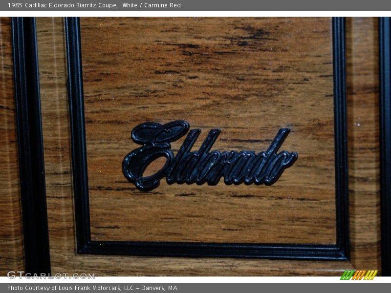 White / Carmine Red 1985 Cadillac Eldorado Biarritz Coupe