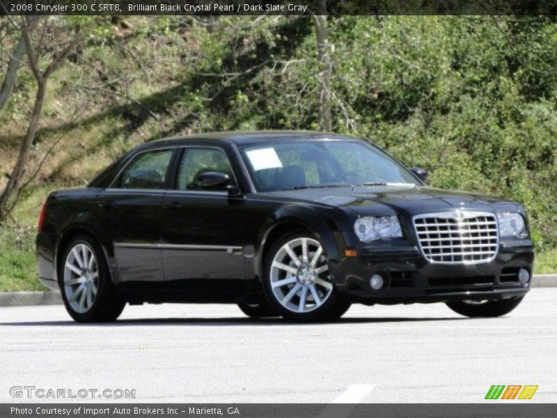 Brilliant Black Crystal Pearl / Dark Slate Gray 2008 Chrysler 300 C SRT8