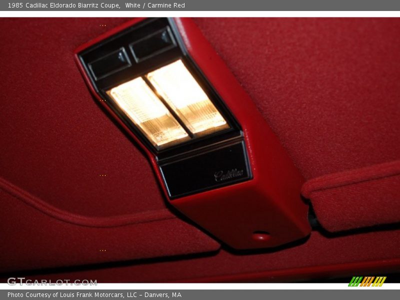 White / Carmine Red 1985 Cadillac Eldorado Biarritz Coupe