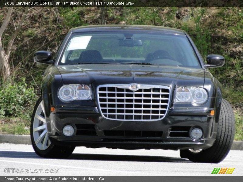 Brilliant Black Crystal Pearl / Dark Slate Gray 2008 Chrysler 300 C SRT8