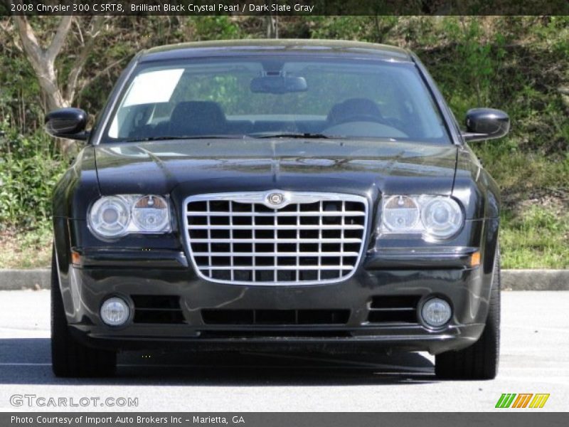 Brilliant Black Crystal Pearl / Dark Slate Gray 2008 Chrysler 300 C SRT8