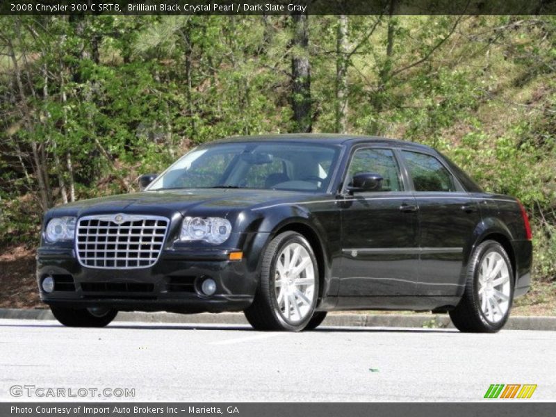Brilliant Black Crystal Pearl / Dark Slate Gray 2008 Chrysler 300 C SRT8