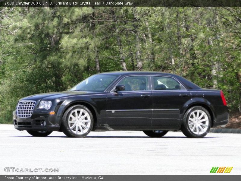 Brilliant Black Crystal Pearl / Dark Slate Gray 2008 Chrysler 300 C SRT8