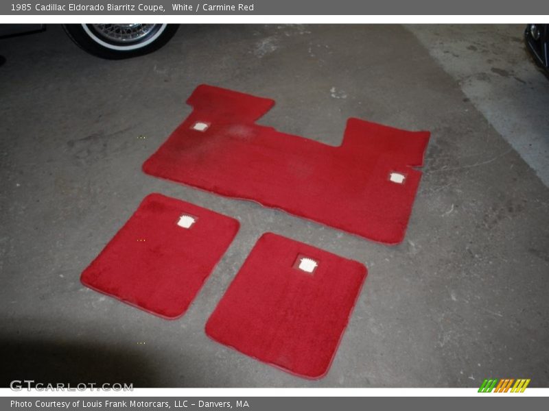 White / Carmine Red 1985 Cadillac Eldorado Biarritz Coupe