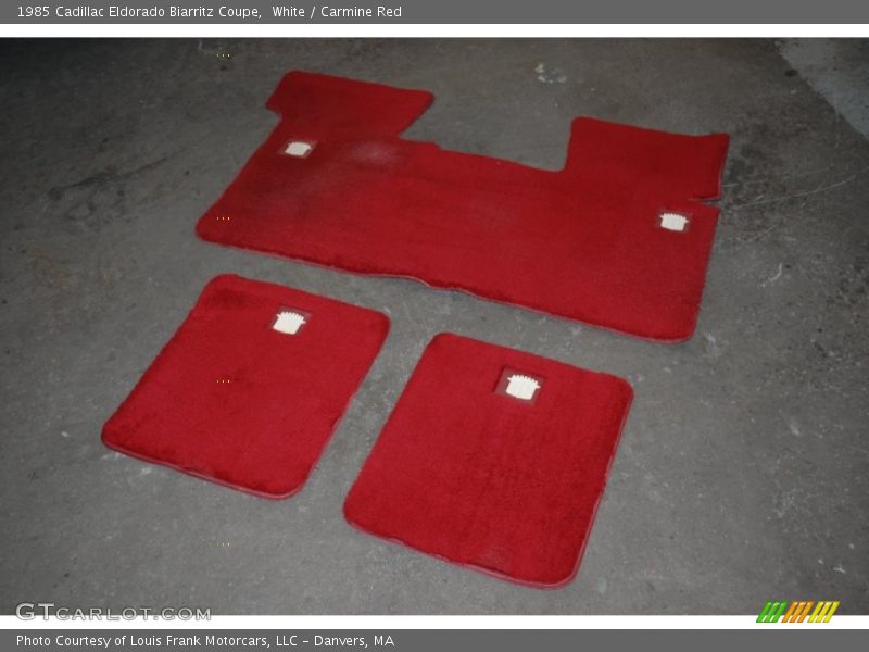 White / Carmine Red 1985 Cadillac Eldorado Biarritz Coupe