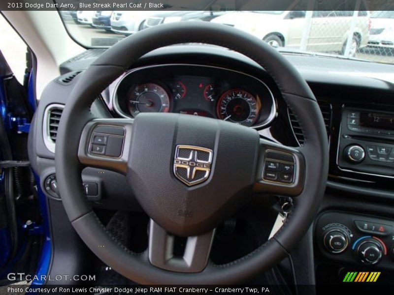 Blue Streak Pearl Coat / Black 2013 Dodge Dart Aero