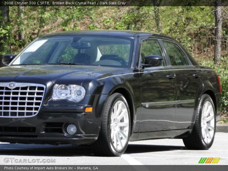 Brilliant Black Crystal Pearl / Dark Slate Gray 2008 Chrysler 300 C SRT8