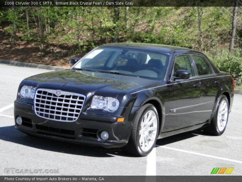 Brilliant Black Crystal Pearl / Dark Slate Gray 2008 Chrysler 300 C SRT8