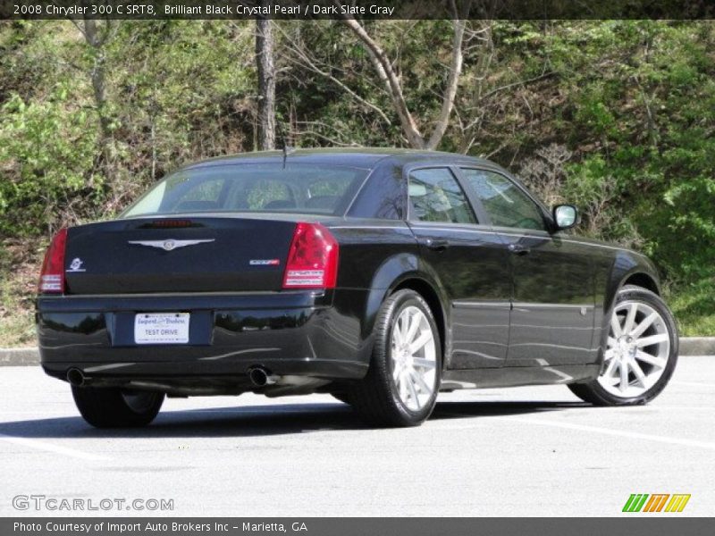 Brilliant Black Crystal Pearl / Dark Slate Gray 2008 Chrysler 300 C SRT8