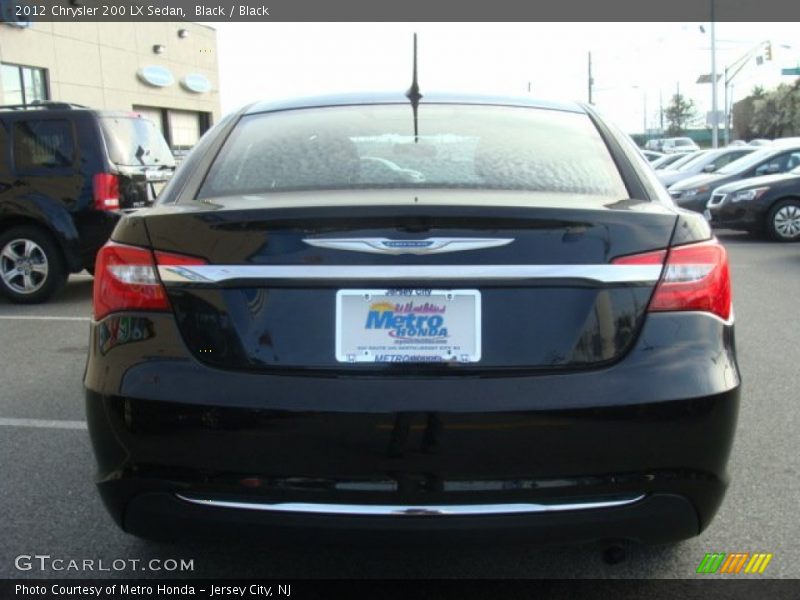 Black / Black 2012 Chrysler 200 LX Sedan