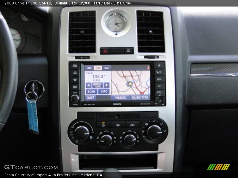 Brilliant Black Crystal Pearl / Dark Slate Gray 2008 Chrysler 300 C SRT8