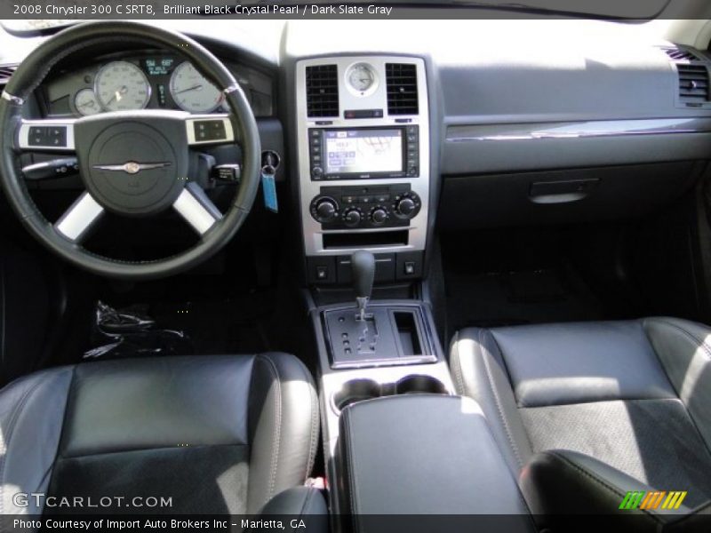 Brilliant Black Crystal Pearl / Dark Slate Gray 2008 Chrysler 300 C SRT8