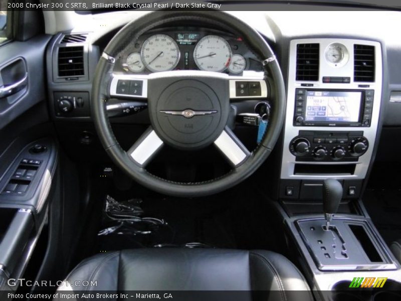 Brilliant Black Crystal Pearl / Dark Slate Gray 2008 Chrysler 300 C SRT8