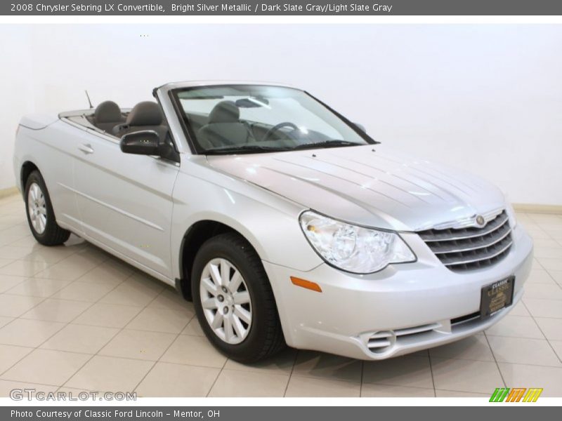Bright Silver Metallic / Dark Slate Gray/Light Slate Gray 2008 Chrysler Sebring LX Convertible