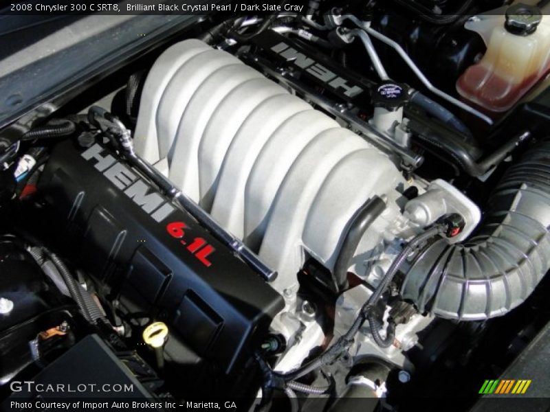 Brilliant Black Crystal Pearl / Dark Slate Gray 2008 Chrysler 300 C SRT8