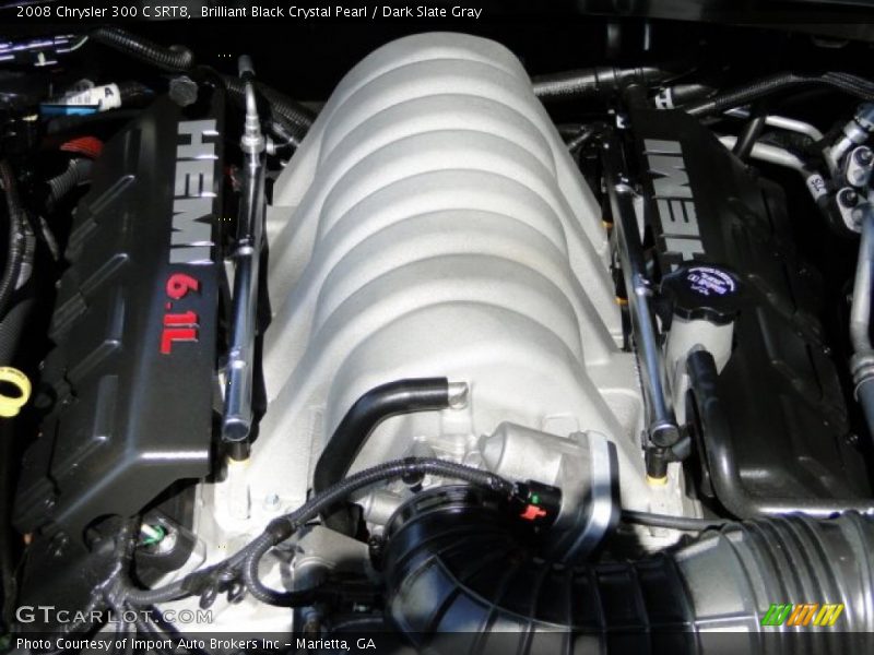 Brilliant Black Crystal Pearl / Dark Slate Gray 2008 Chrysler 300 C SRT8
