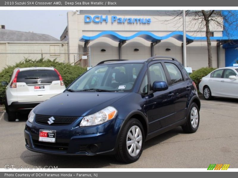 Deep Sea Blue Metallic / Black 2010 Suzuki SX4 Crossover AWD