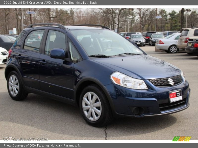 Deep Sea Blue Metallic / Black 2010 Suzuki SX4 Crossover AWD