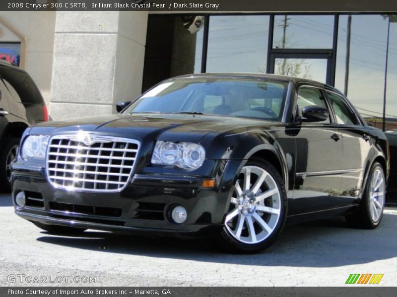 Brilliant Black Crystal Pearl / Dark Slate Gray 2008 Chrysler 300 C SRT8