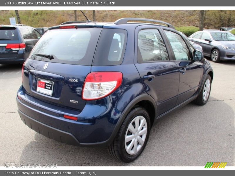 Deep Sea Blue Metallic / Black 2010 Suzuki SX4 Crossover AWD